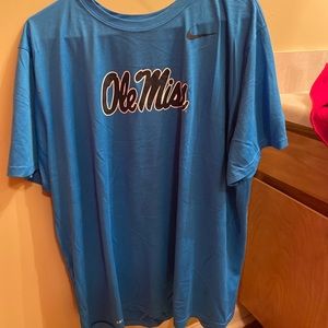 Nike Ole Miss Powder Blue Dri Fit Shirt XXL